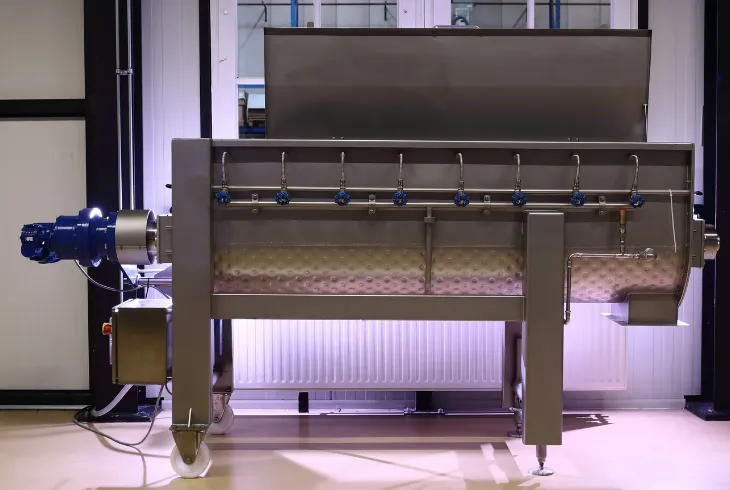 Continuous bulk fermenter in Sobatech testing facility for automated kneading systems