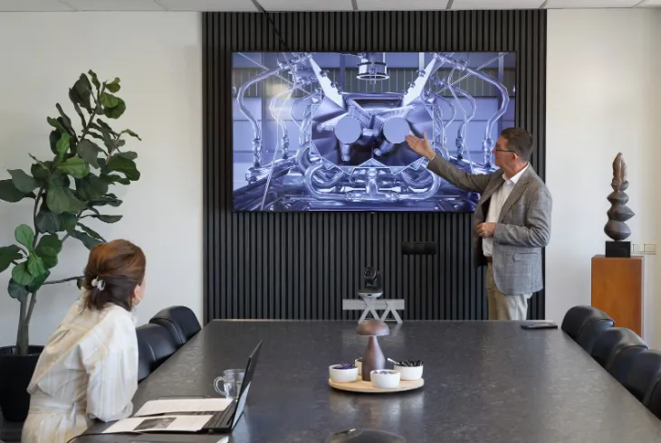 Meeting room for discussing test results at Sobatech