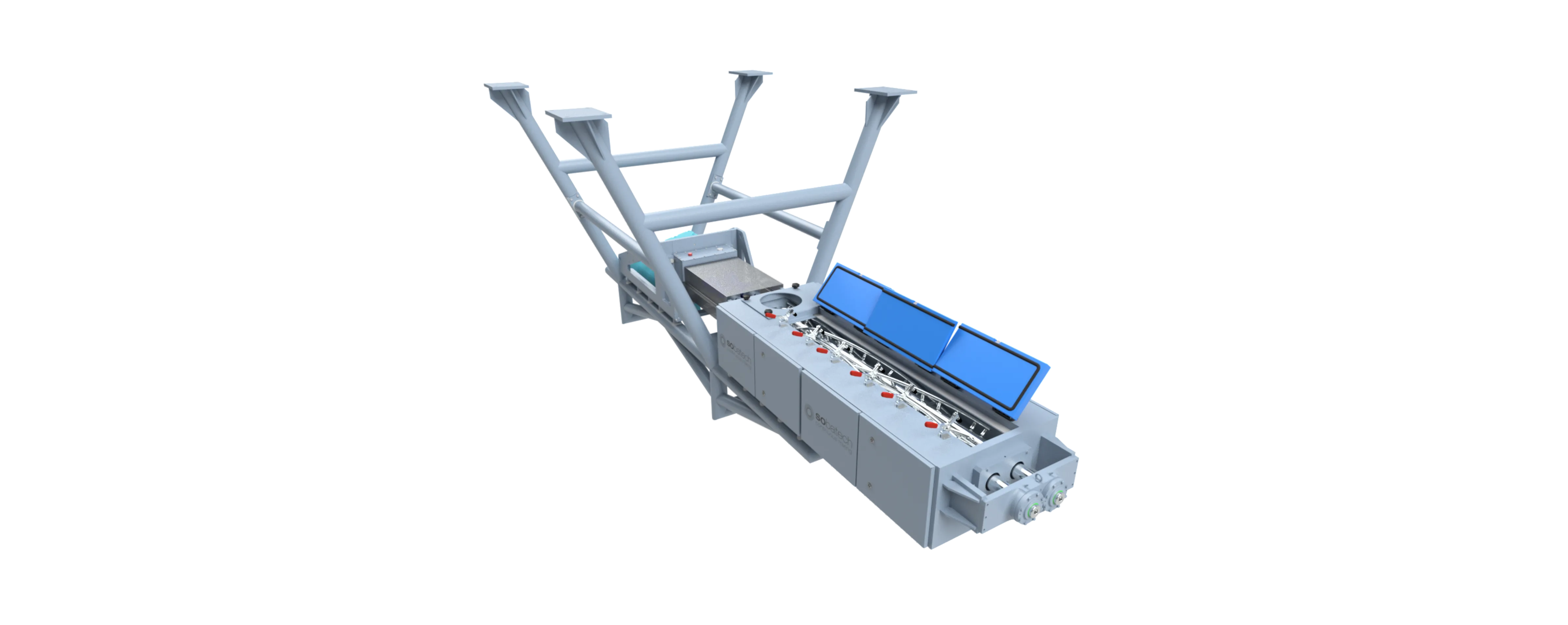 3D rendering of a hanging continuous mixing system design