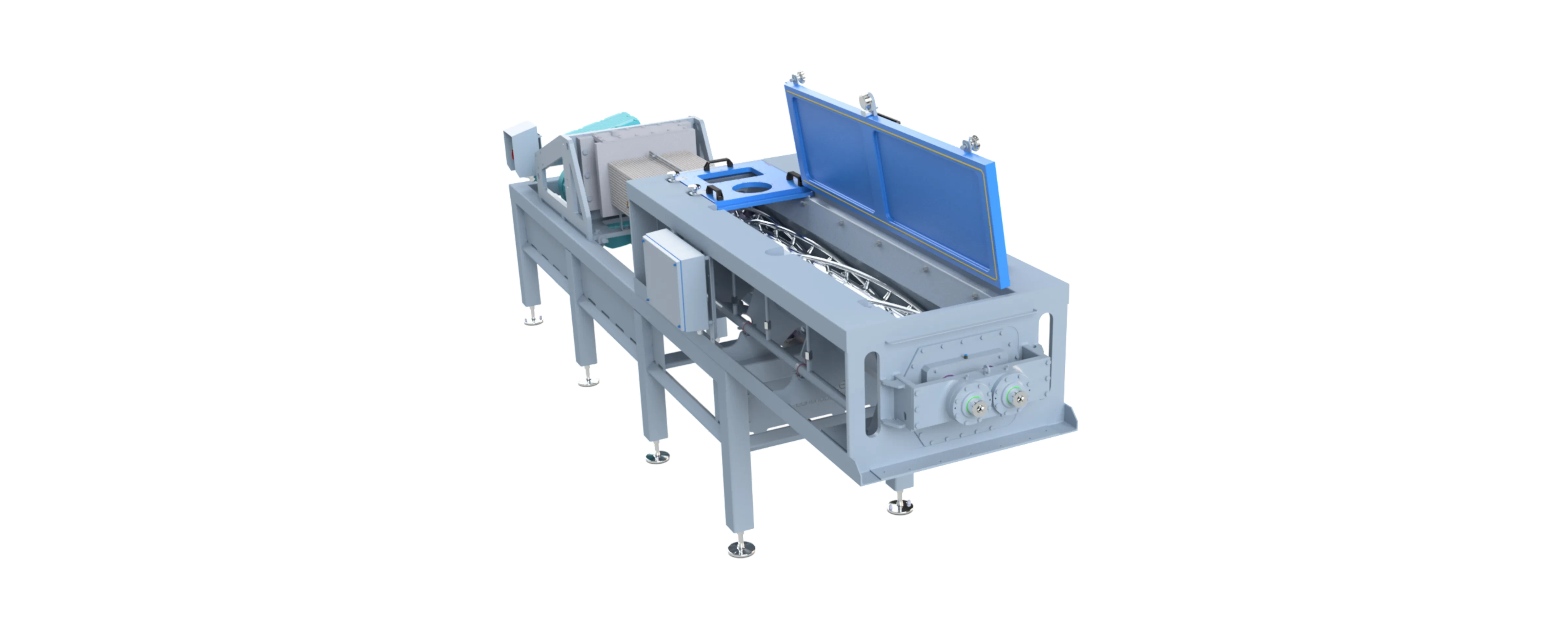 Hygienic design continuous mixing system shown in a 3D render