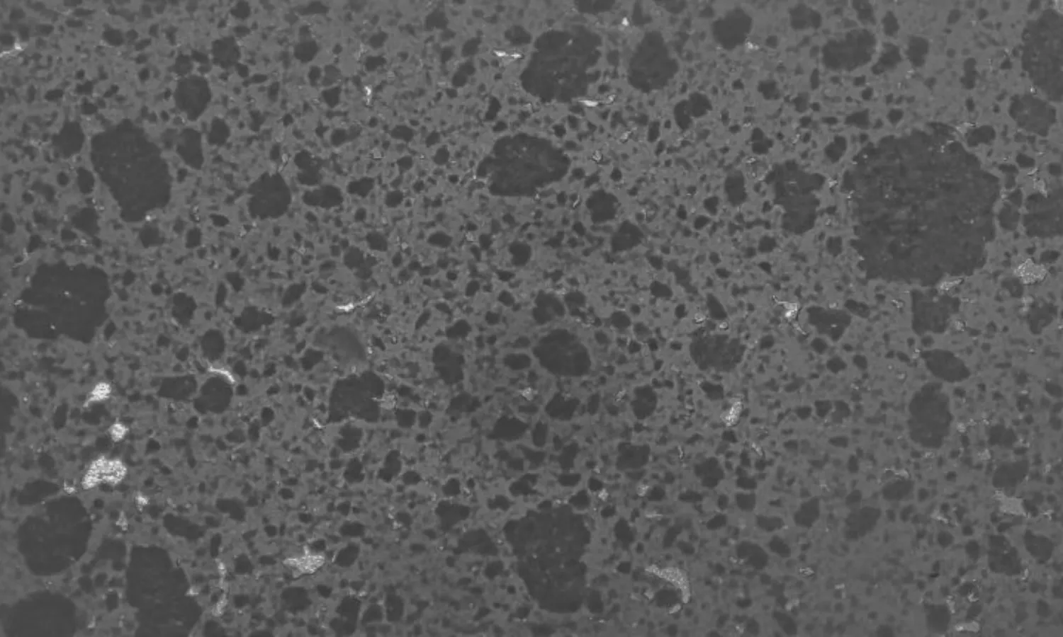 Dough after 10 minutes in spiral batch mixer showing visible lumps