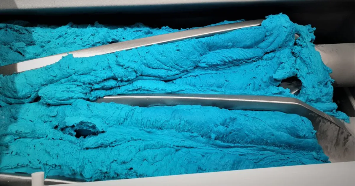 Each piece of dough has same mechnical treatment in continuous mixer