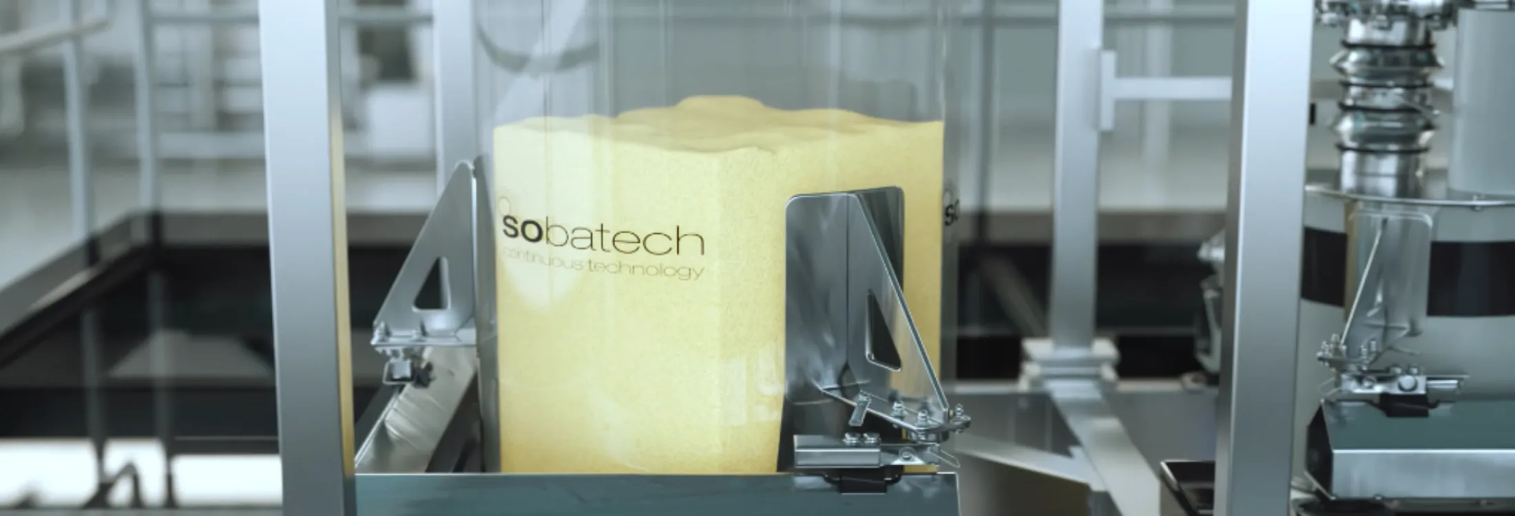 Sobatech dosing hopper for the dosing of solid ingredients into a continuous mixing system