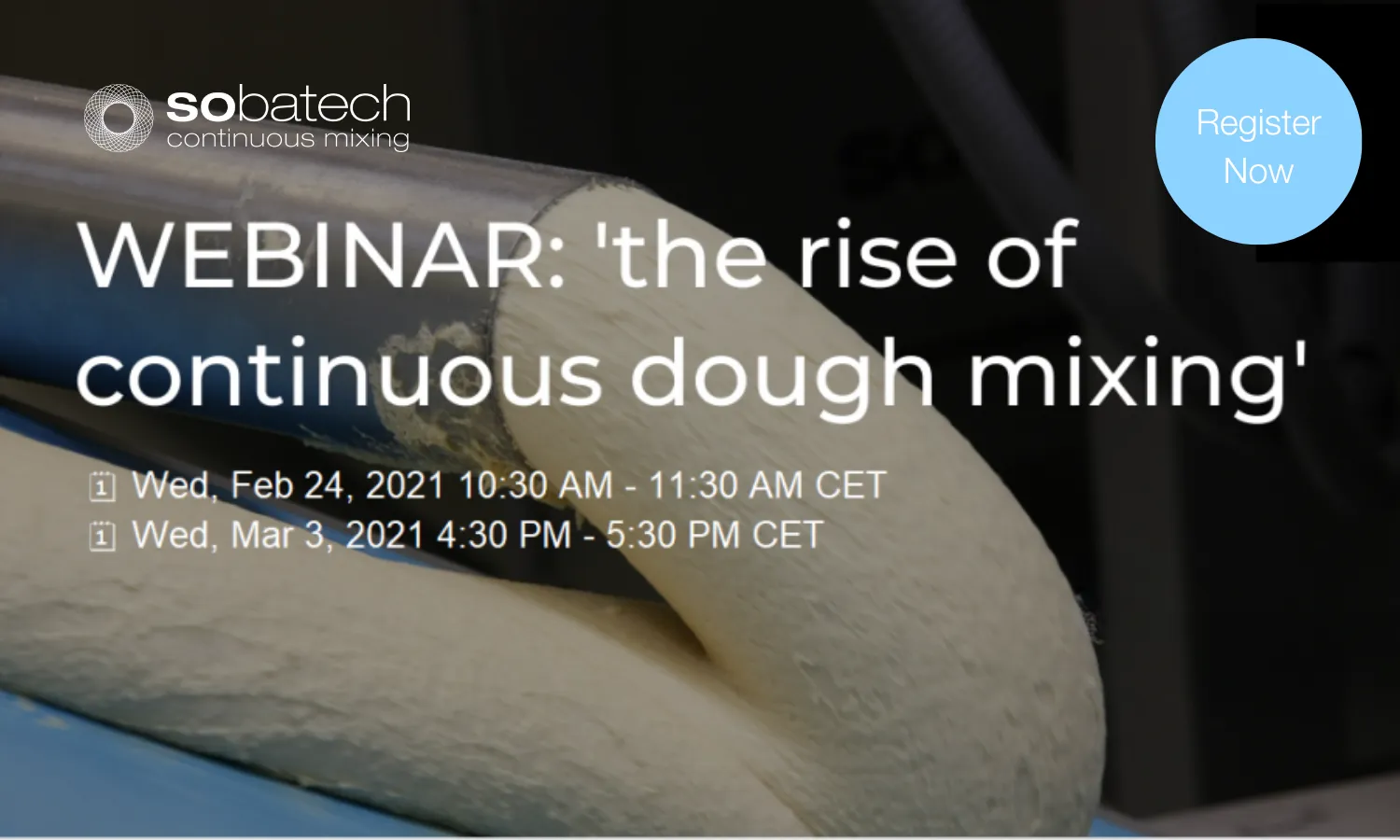 Webinar about the rise of continuous dough mixing