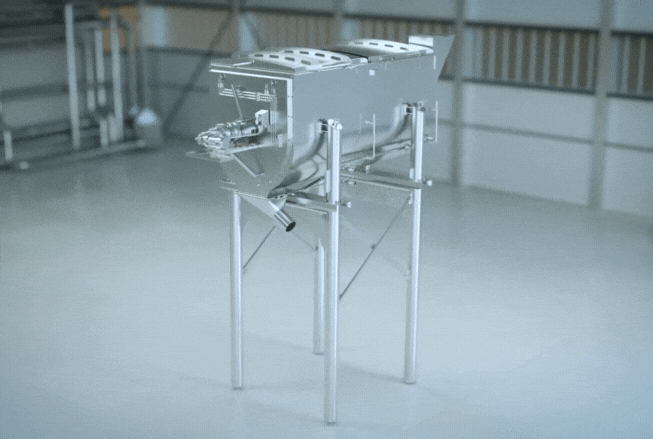 Inside of Sobatech continuous mixer