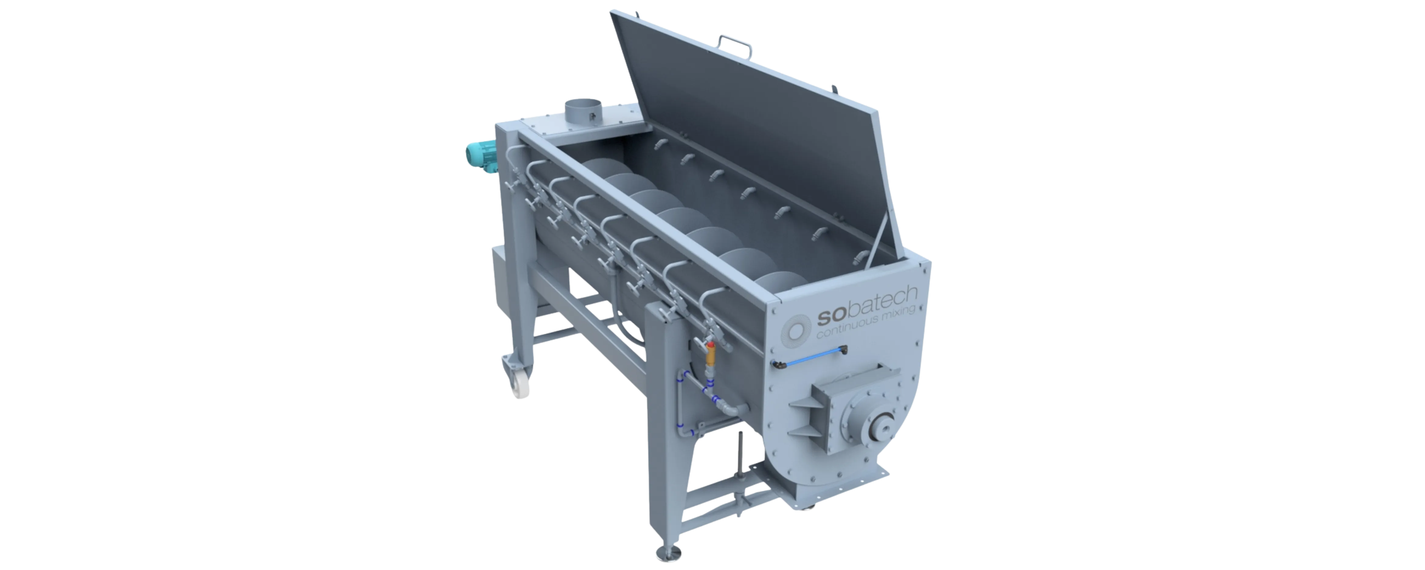 Continuous hydrater for the automated industrial production of plant-based meat