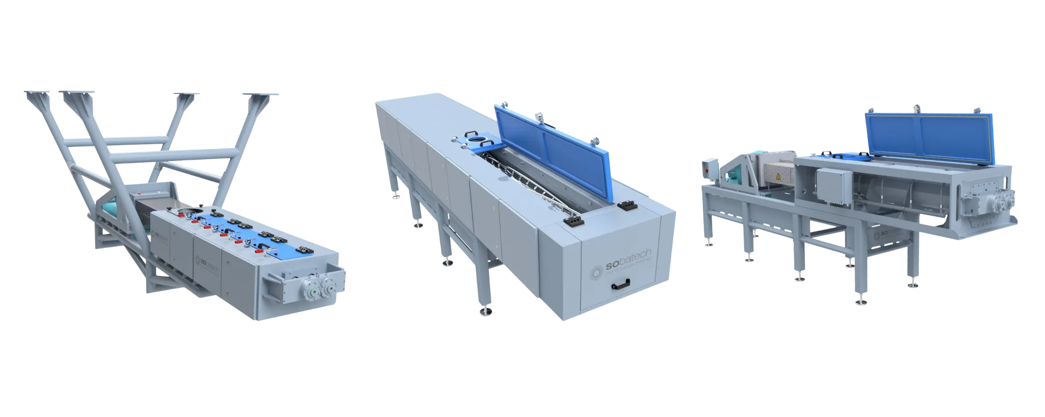 Automated kneading systems for industrial mixing