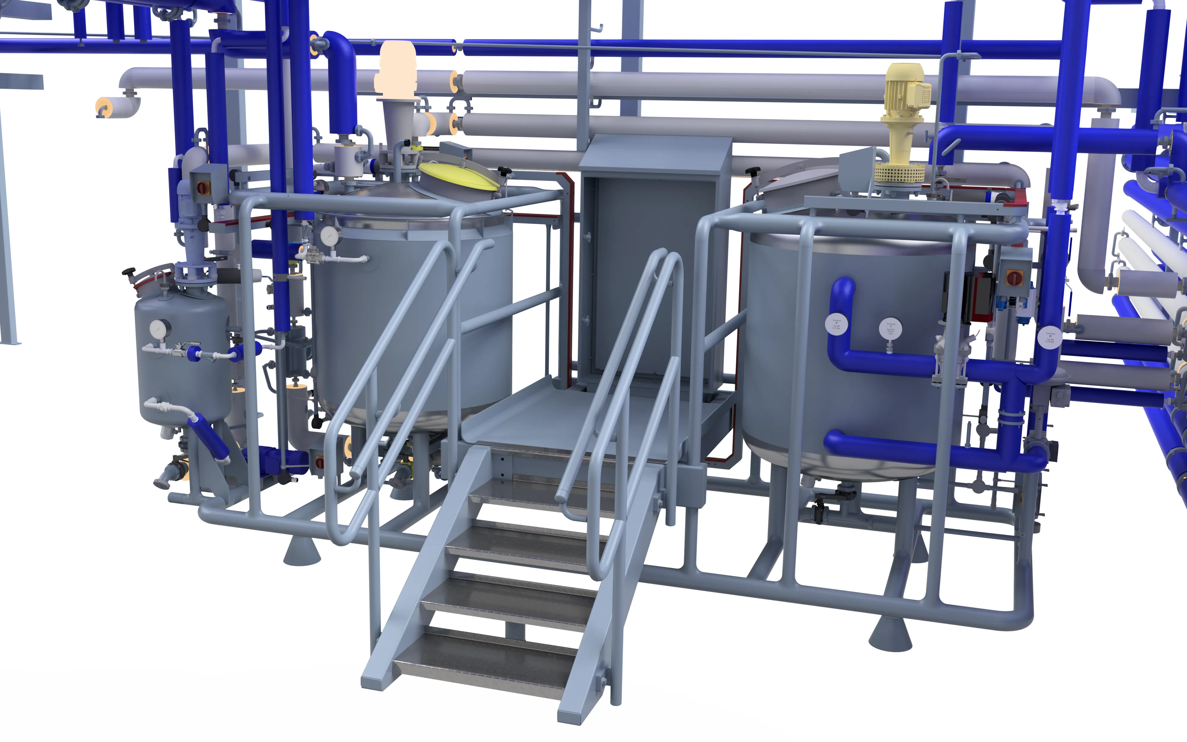 Holding liquid ingredients skid