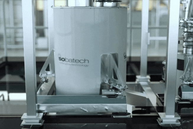 Inside of Sobatech dosing hopper