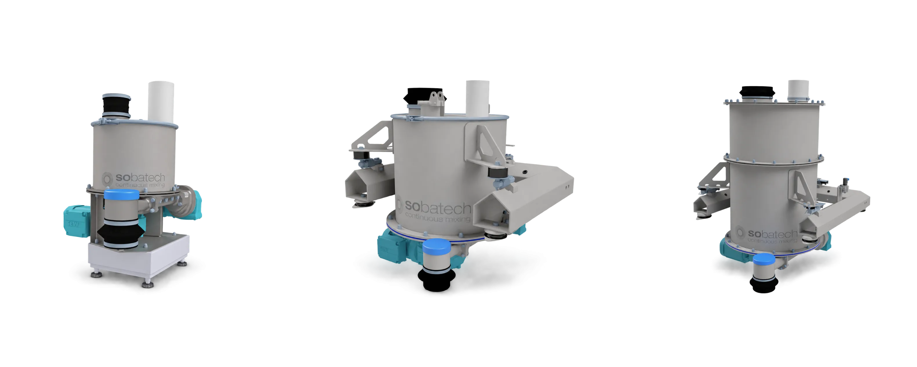 Flat bottom dosing hopper for continuous dosing powders